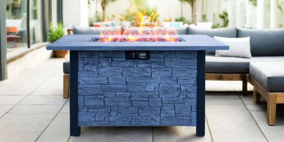 44" W x 25" H Outdoor Fire Pit Table 50000BTU