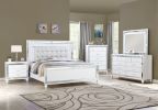 Sterling Full 4 PC LED Bedroom set made with wood in White Color