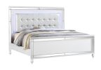 Sterling Full 4 PC LED Bedroom set made with wood in White Color