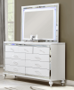 Sterling Full 4 PC LED Bedroom set made with wood in White Color