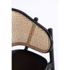 Manhattan Comfort Versailles Armchair in Black and Natural Cane